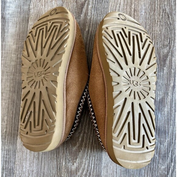 UGG Tasman II Slipper Chestnut Suede Sheepskin Lined Shoes Mules Women's Size 9 - Picture 6 of 6